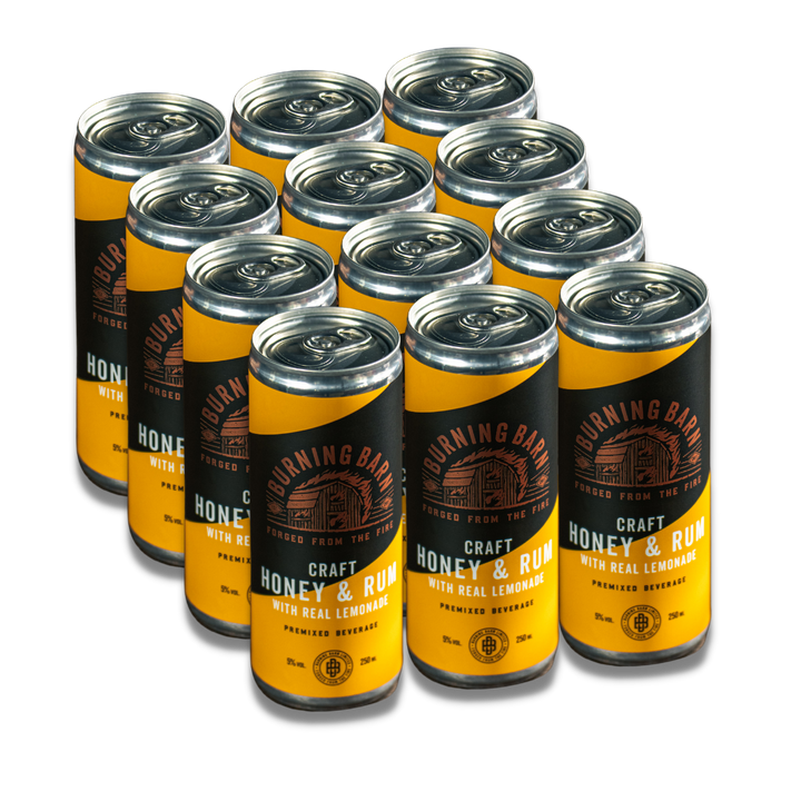 Burning Barn Honey & Rum with Lemonade Cans 12x250ml