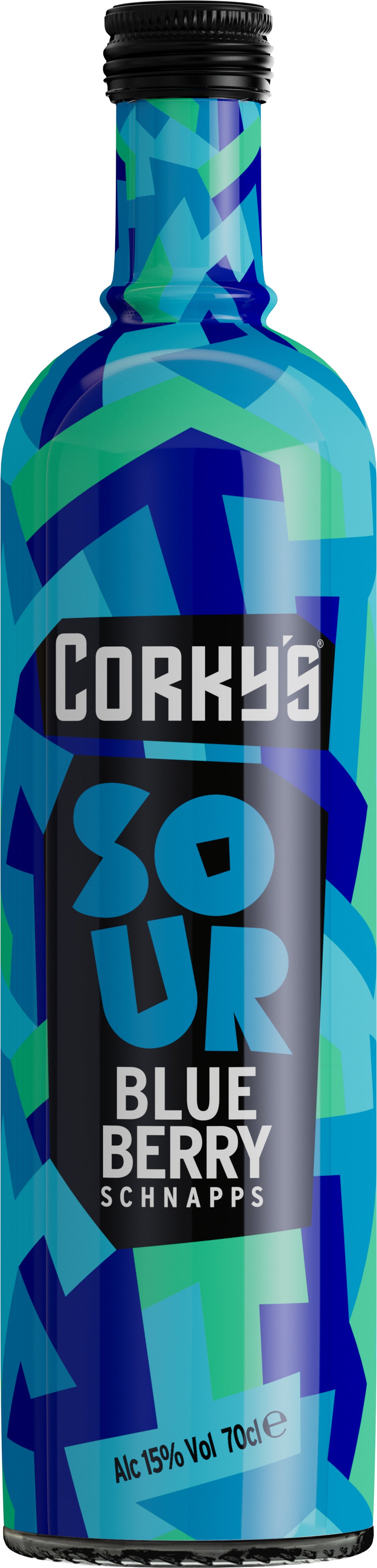 Corky's Sour Blueberry Schnapps 70cl