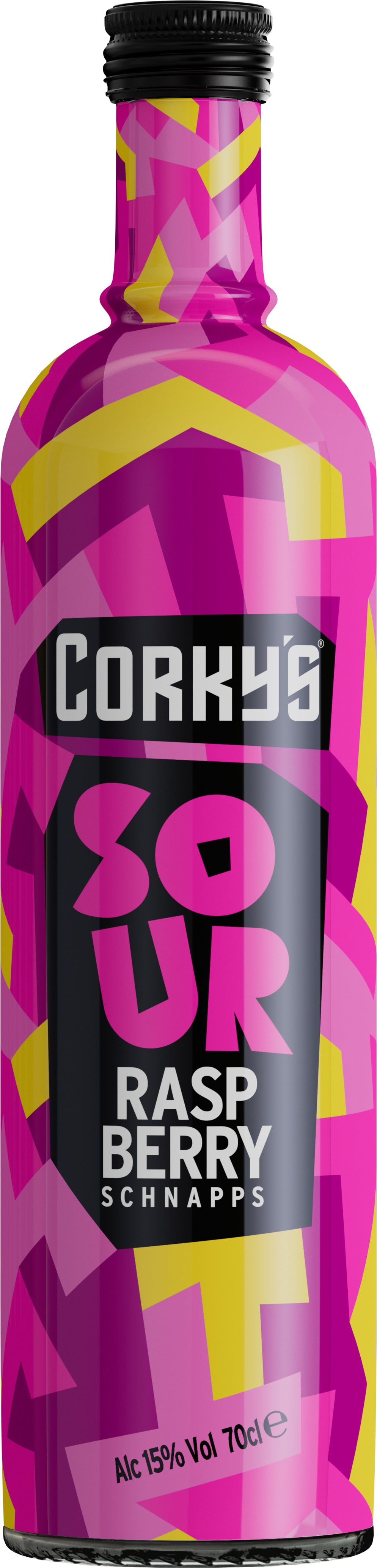 Corky's Sour Raspberry Schnapps 70cl