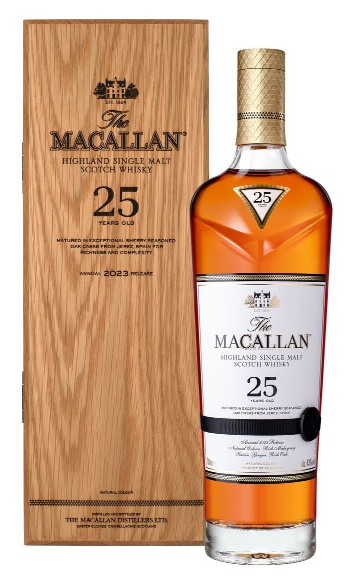 The Macallan 25 Year Old Sherry Cask 2023 Release Whisky 70cl