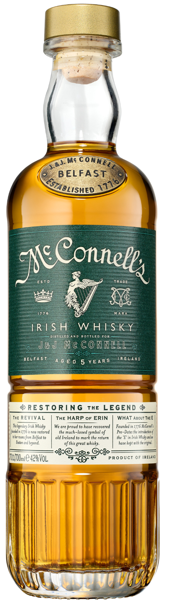 McConnell's 5 Year Old Irish Whiskey 70cl