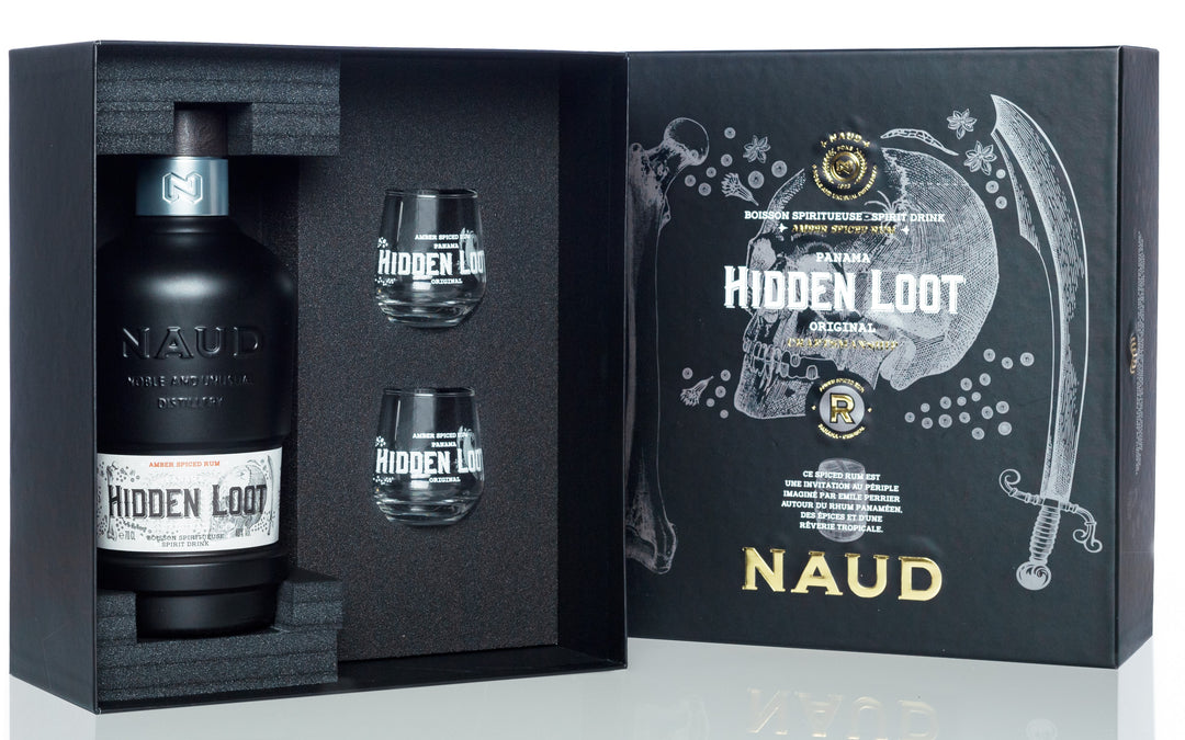 Naud Hidden Loot Original Spiced Rum Gift Pack 70cl