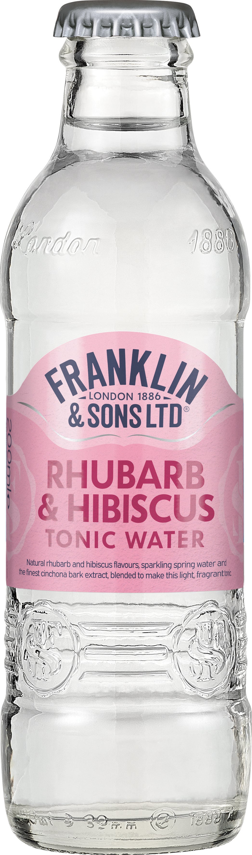 Franklin & Sons Rhubarb and Hibiscus Tonic 4x200ml