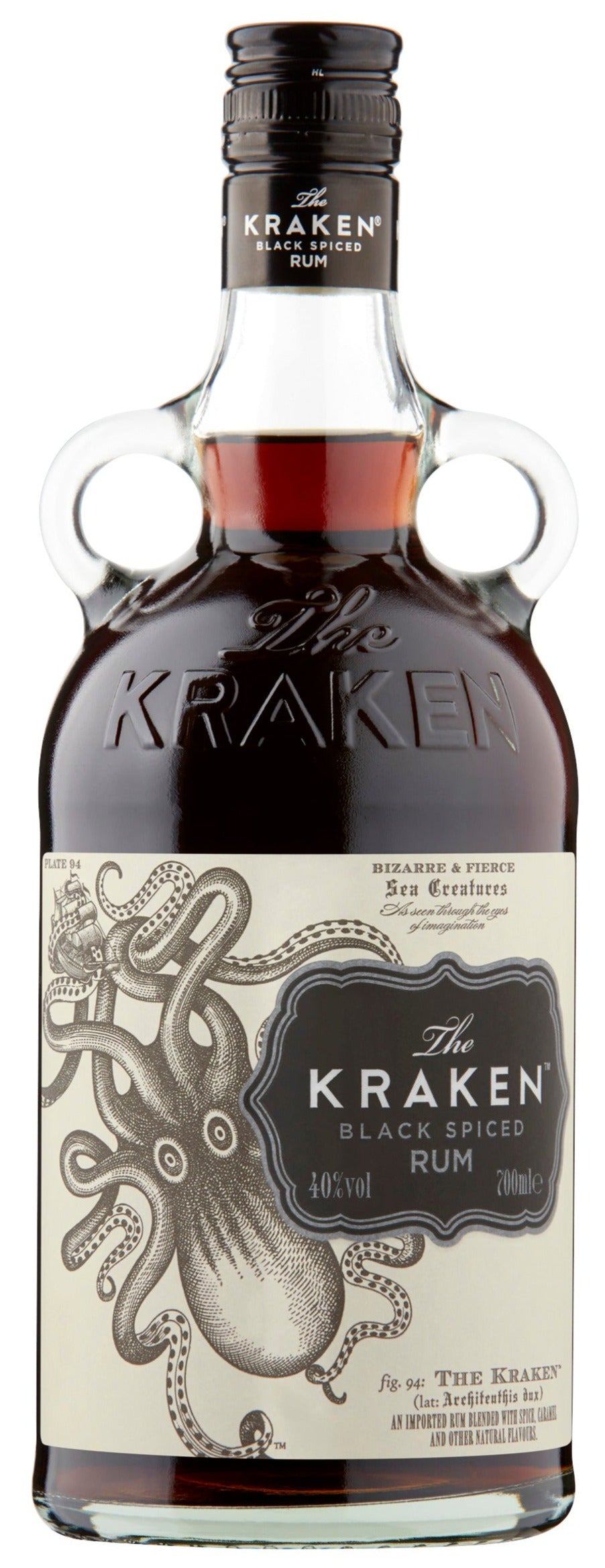 Kraken Black Spiced Rum 70cl + Free Frosted Plastic Kraken Glass