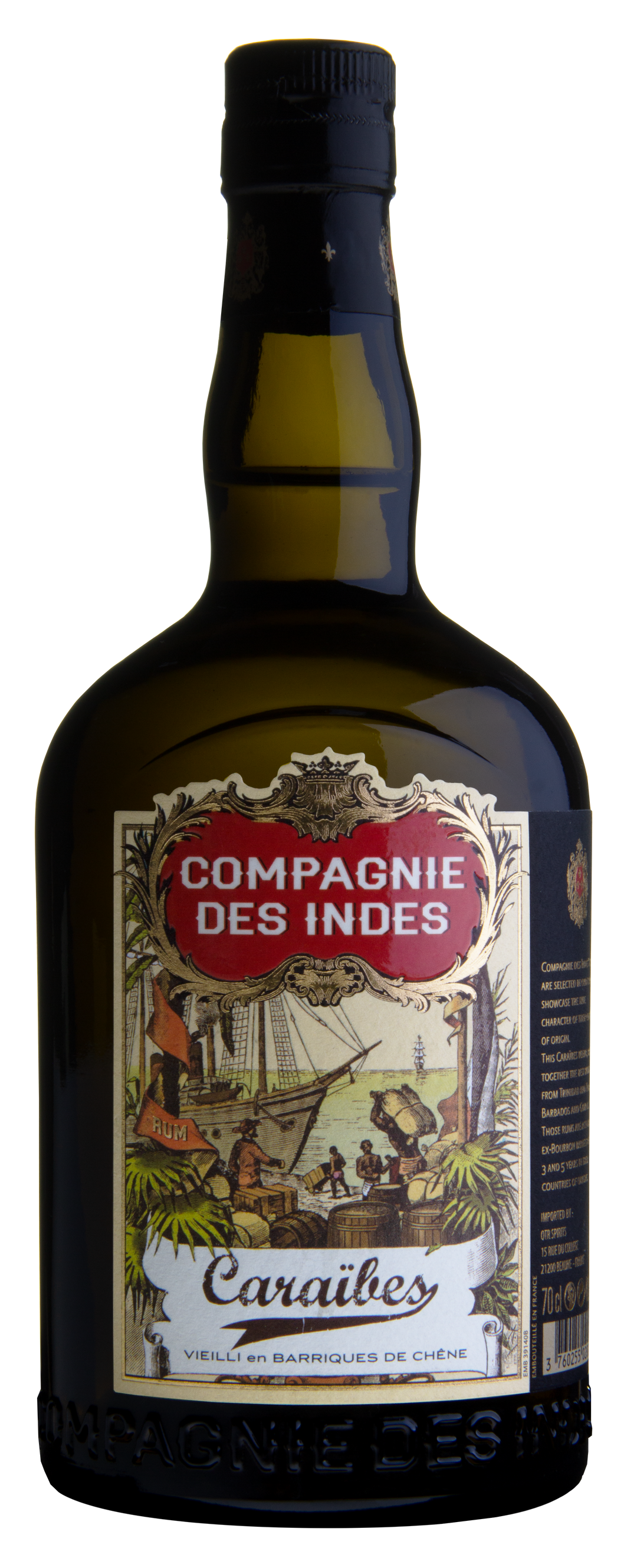 CDI Compagnie Des Indes Caraibes Gold Rum 70cl