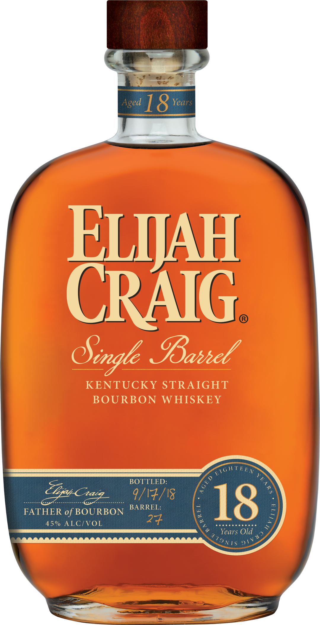 Elijah Craig Single Barrel 18 Year Old Bourbon 70cl