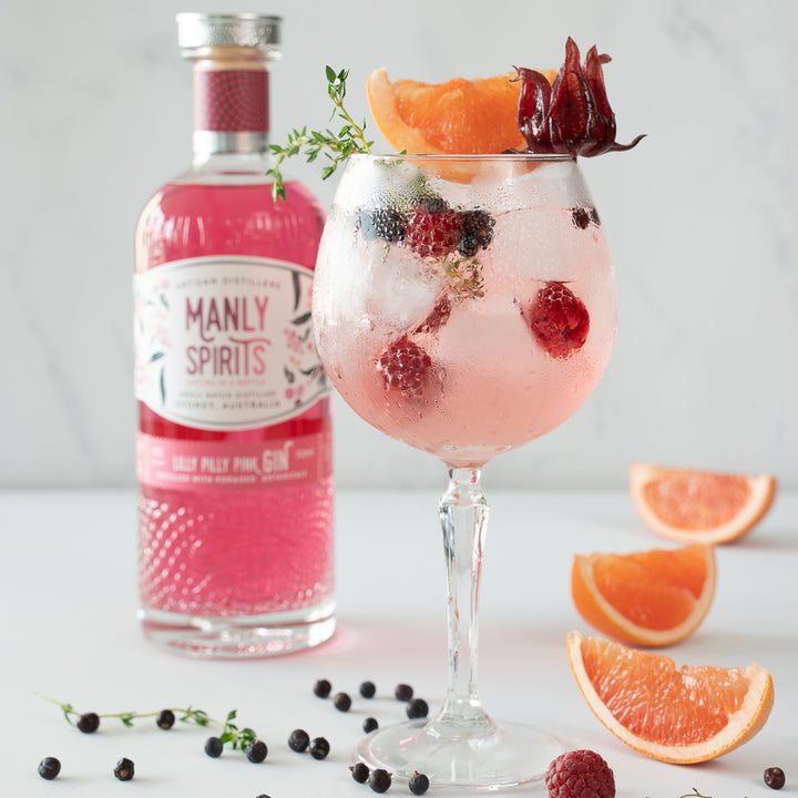 Manly Spirits Co. Lilly Pilly Pink Gin 70cl + Free Straws!