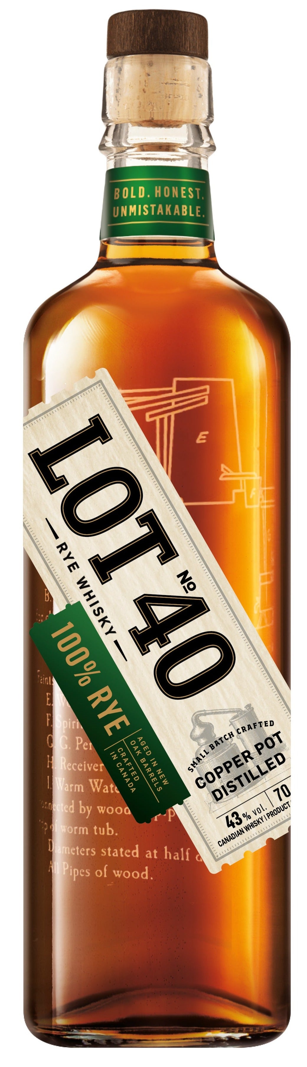 LOT NO.40 Rye Whisky 70cl